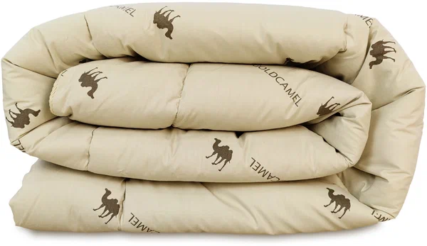 Одеяло Фабрика снов Gold Camel Верблюжья шерсть, супер зимнее, 140 х 205 см, светло-коричневый